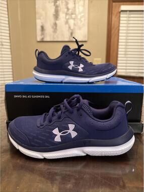 Under Armour Charged Assert 10 Womens Sz 7.5  Running Shoes  Blue/Nebula Purple